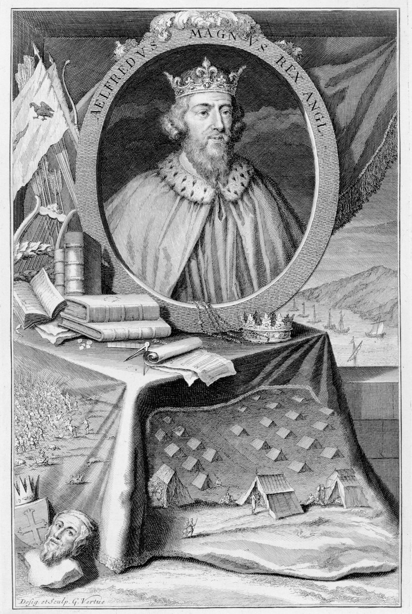 Alfred the Great (849-99) King of Wessex, engraved by the artist