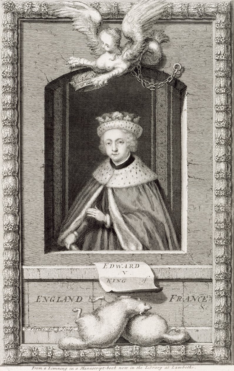 Edward V (1470-83) King of England in 1483, after a portrait in a book, engraved by the artist by George Vertue