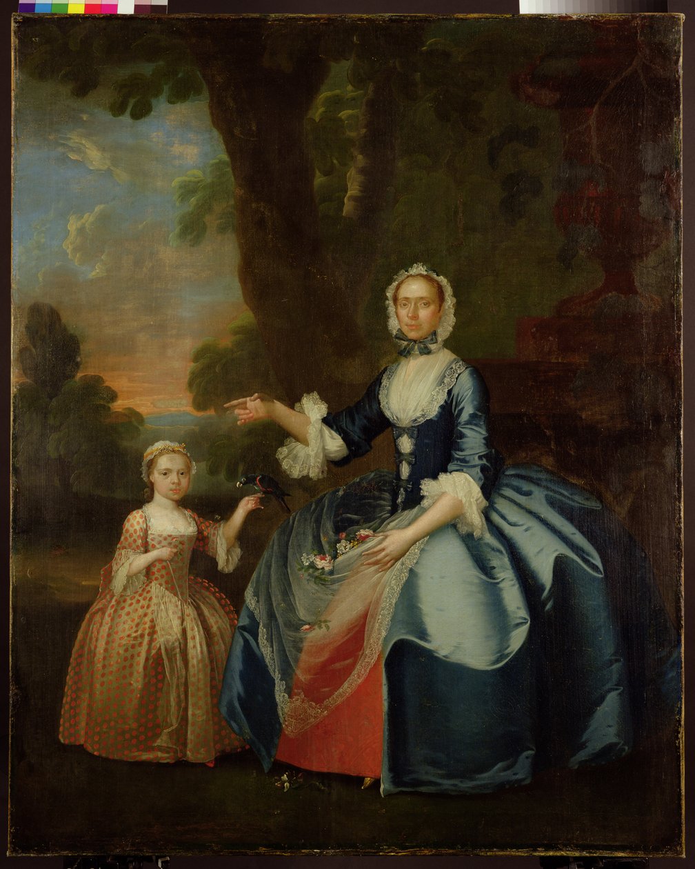 Portrait of Mrs Dawson of Retford and Her Daughter by George (attr.to) Stubbs