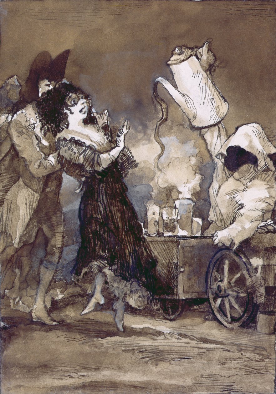 Cafe con leche caliente (after Goya) by George Adamson
