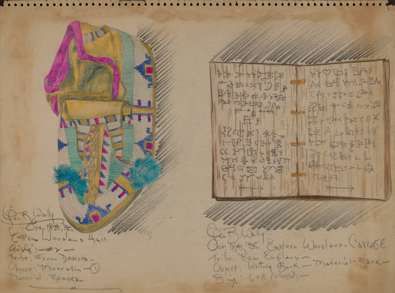 Moccasin and Writing Book by George B. Wally