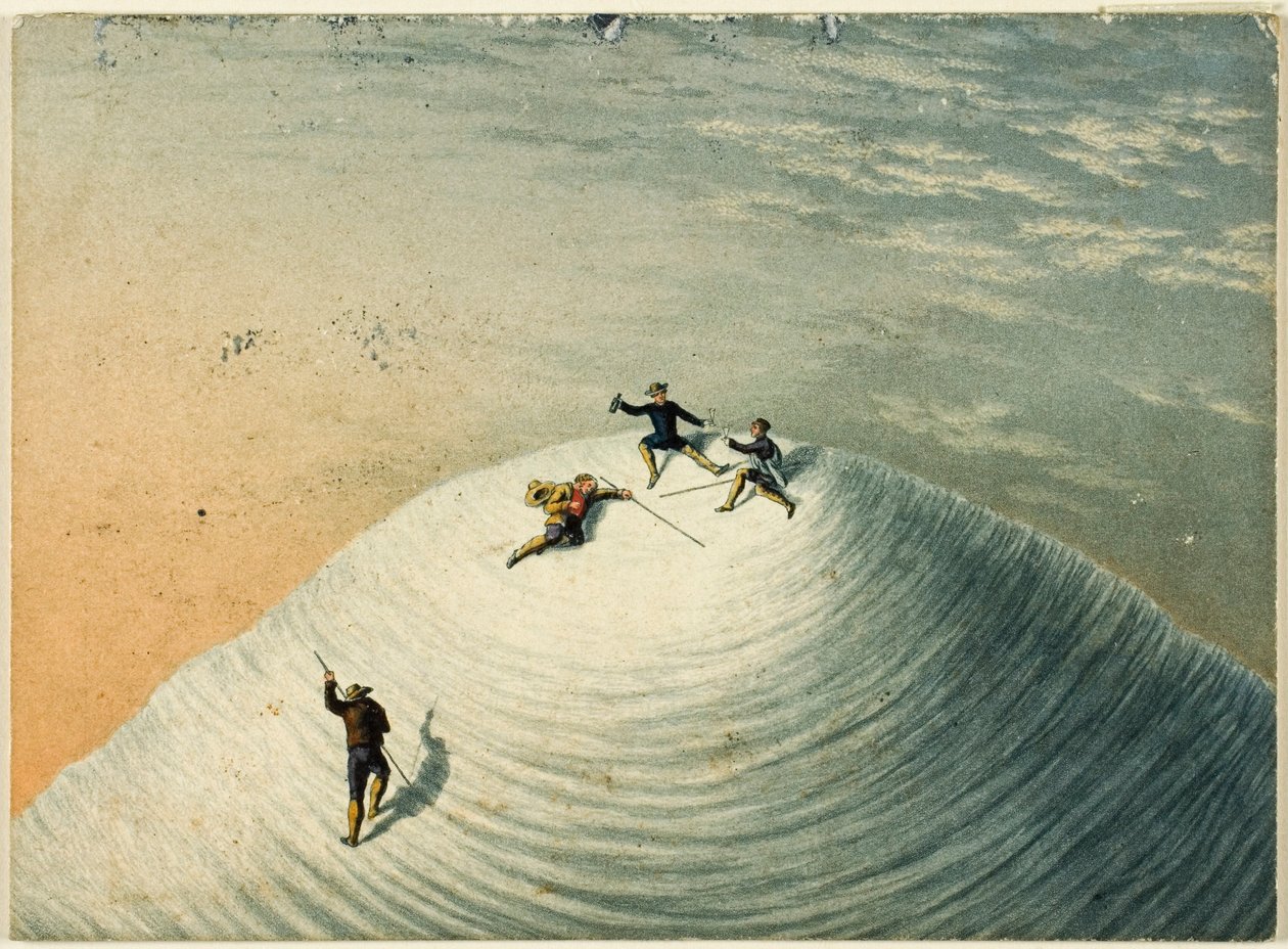 The Summit, from Ascent of Mont Blanc by George Baxter