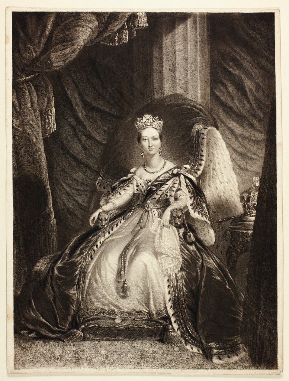 Victoria, Queen of Great Britain, India, etc., also called The Large Queen by George Baxter