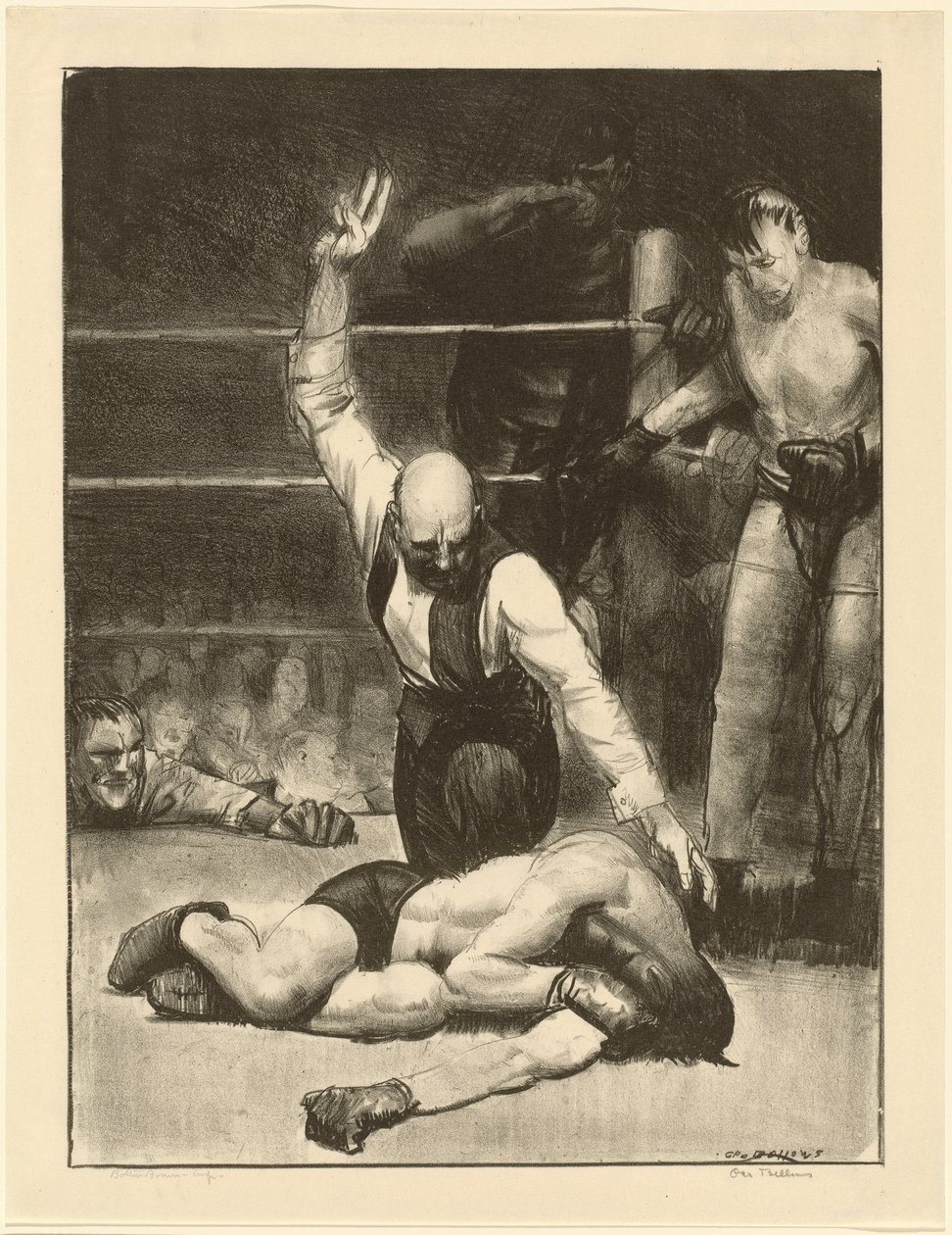 Counted Out, second stone by George Bellows