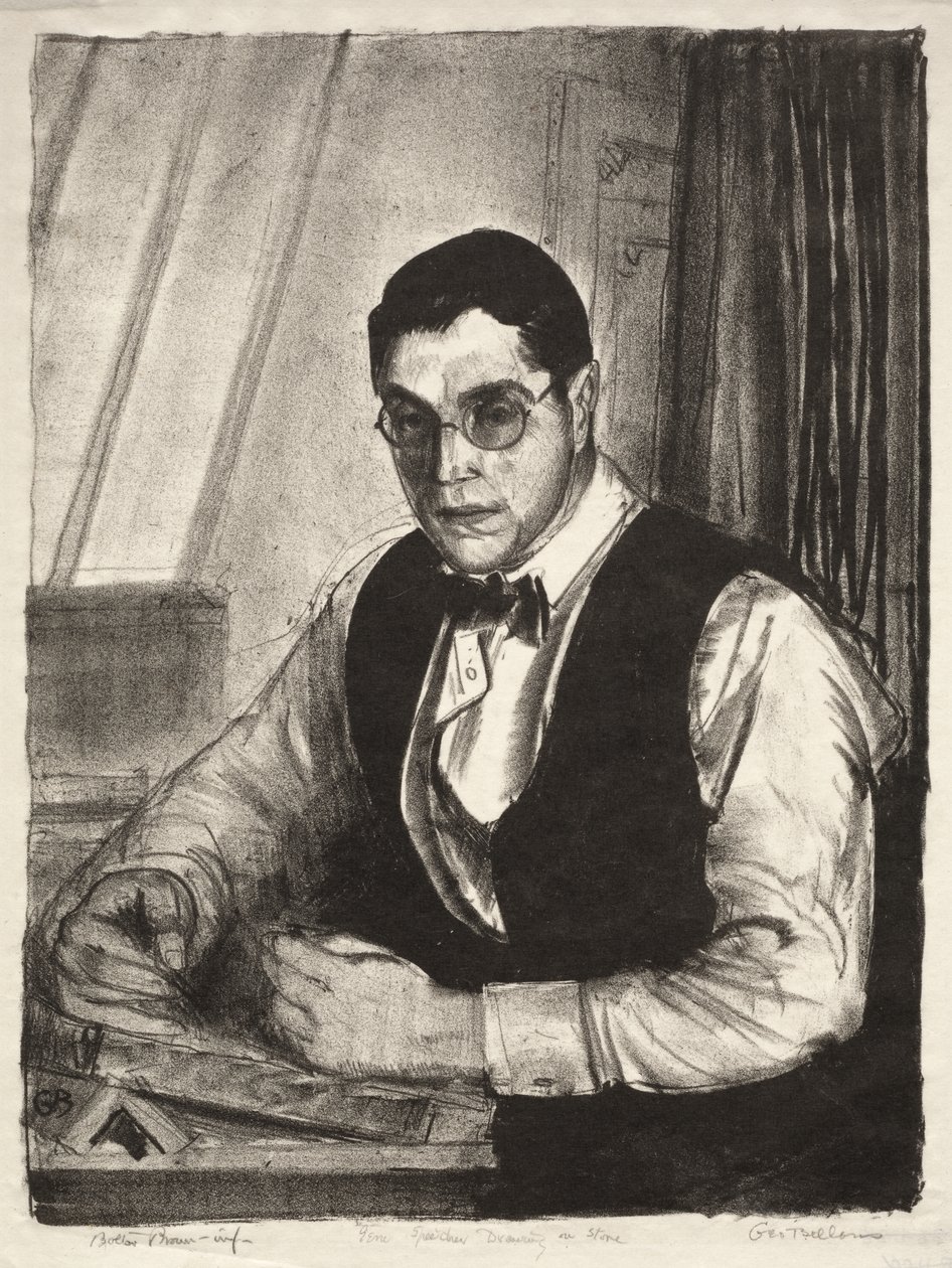Gene Speicher Drawing on a Stone by George Bellows