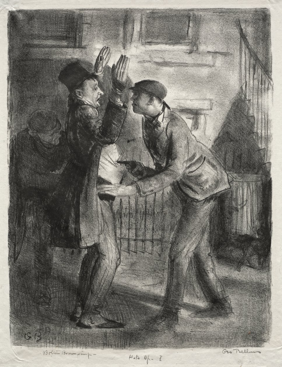 The Holdup, First State by George Bellows