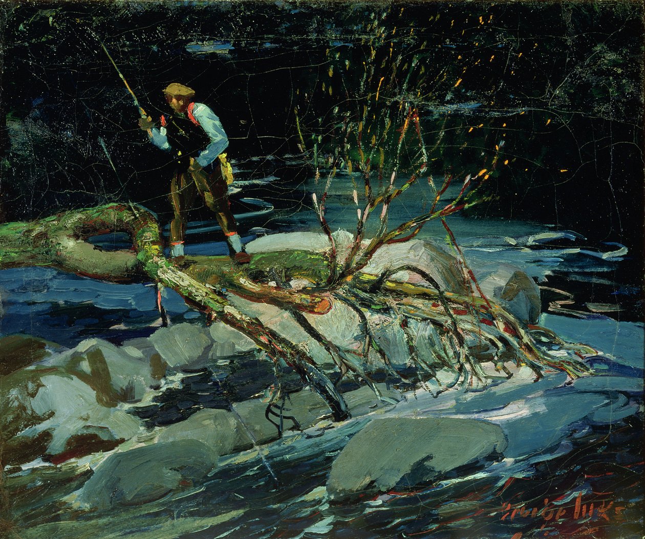 Trout Fishing by George Benjamin Luks