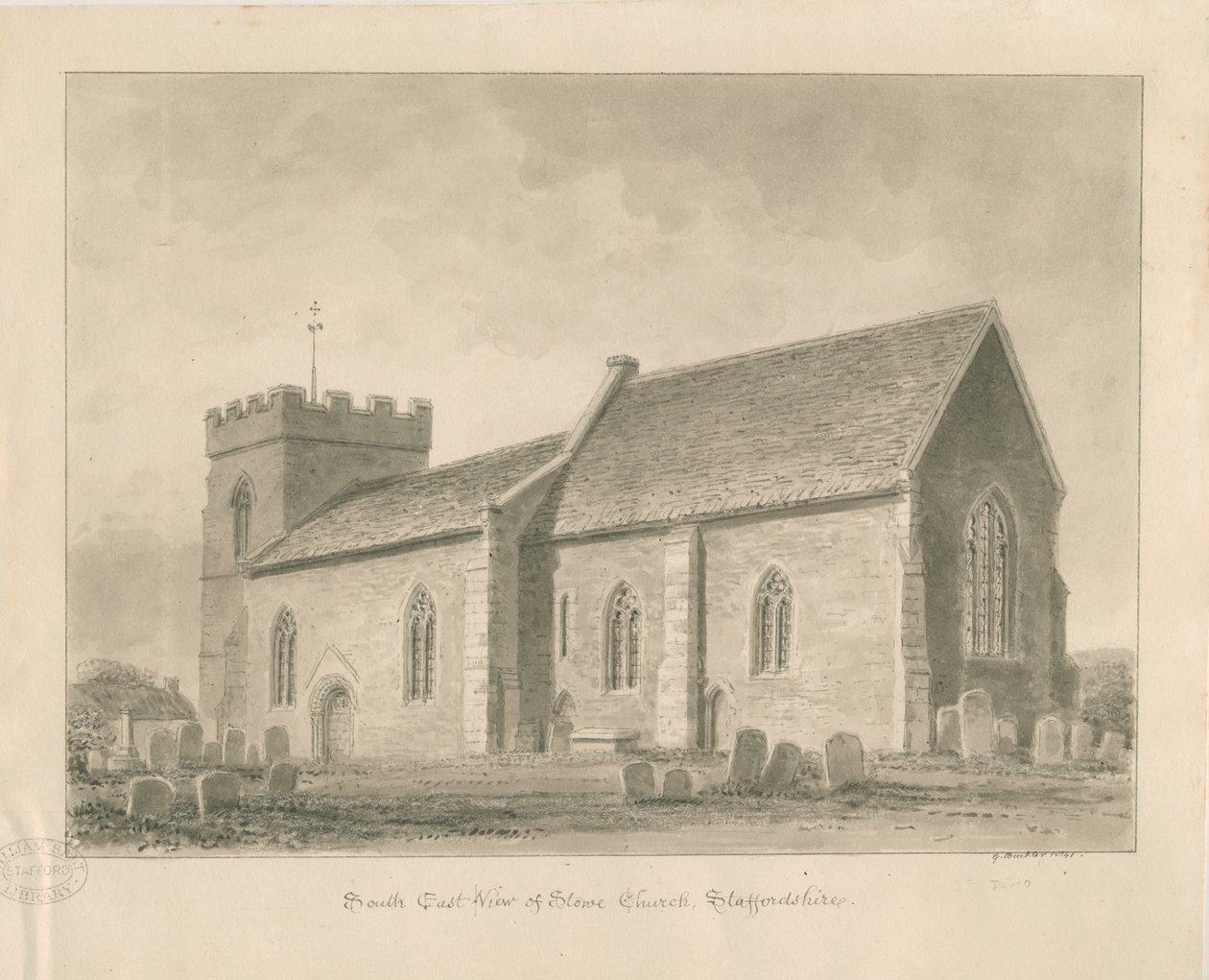 Stowe Church by George Buckler