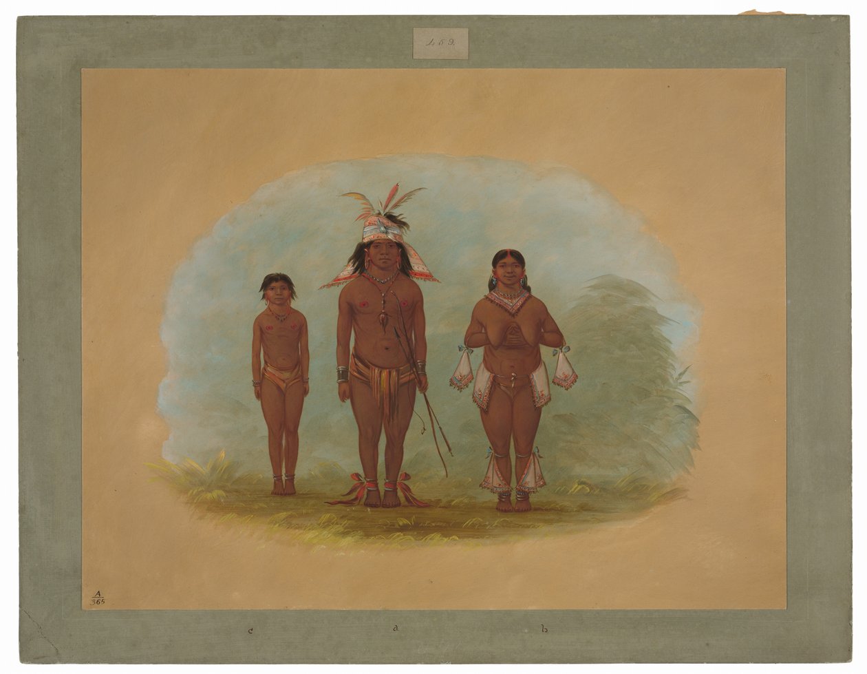 A Chetibo Family by George Catlin