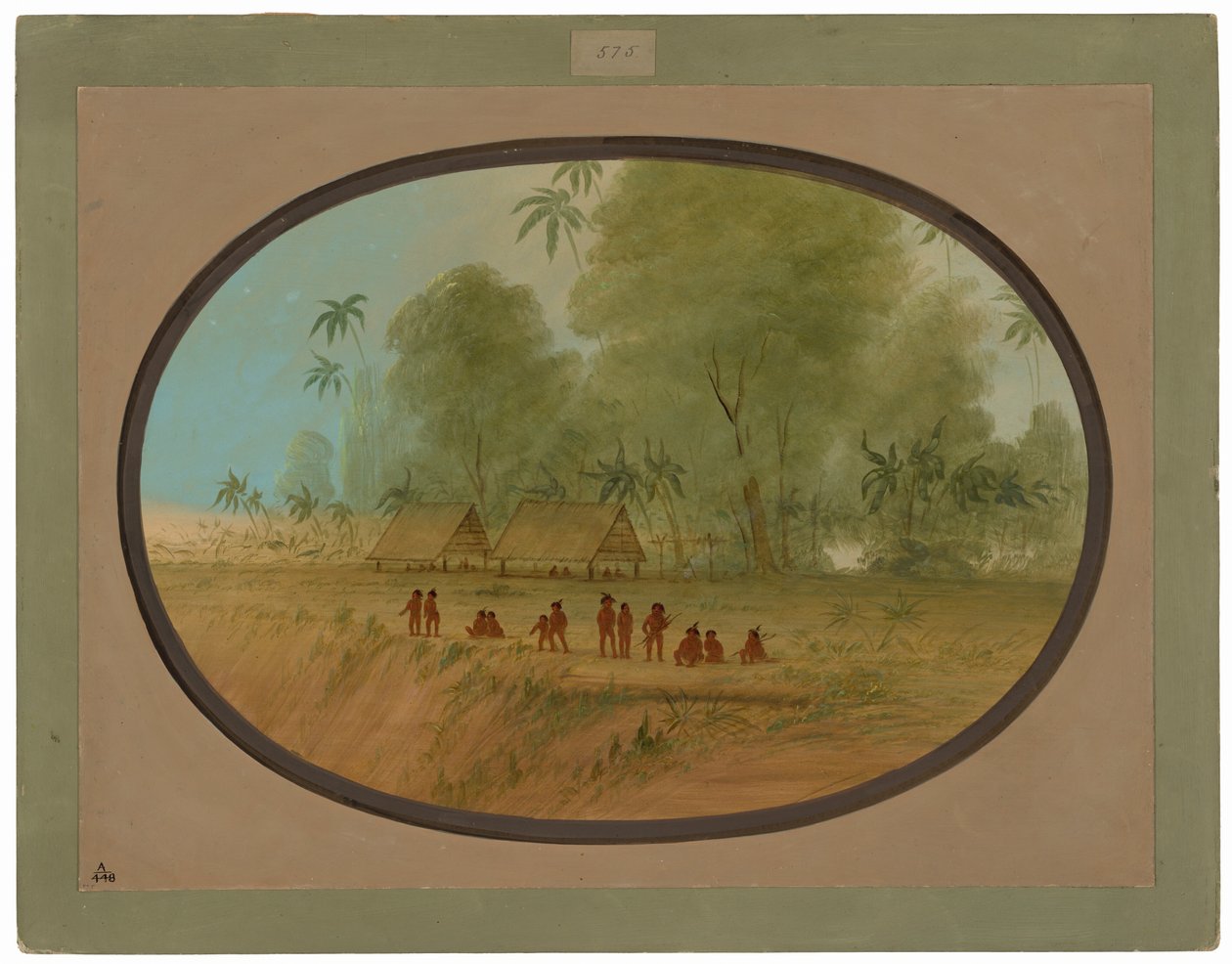 A Sepibo Village by George Catlin