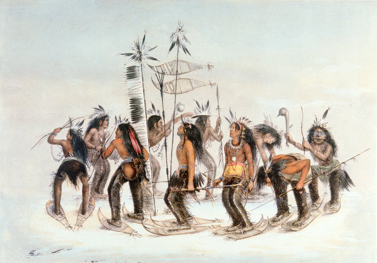 Chippewa Snowshoe Dance by George Catlin