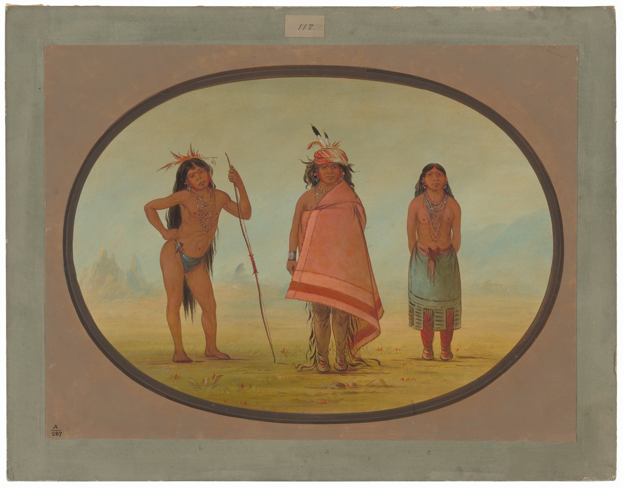 Cochimtee Chief, His Wife, and a Warrior by George Catlin