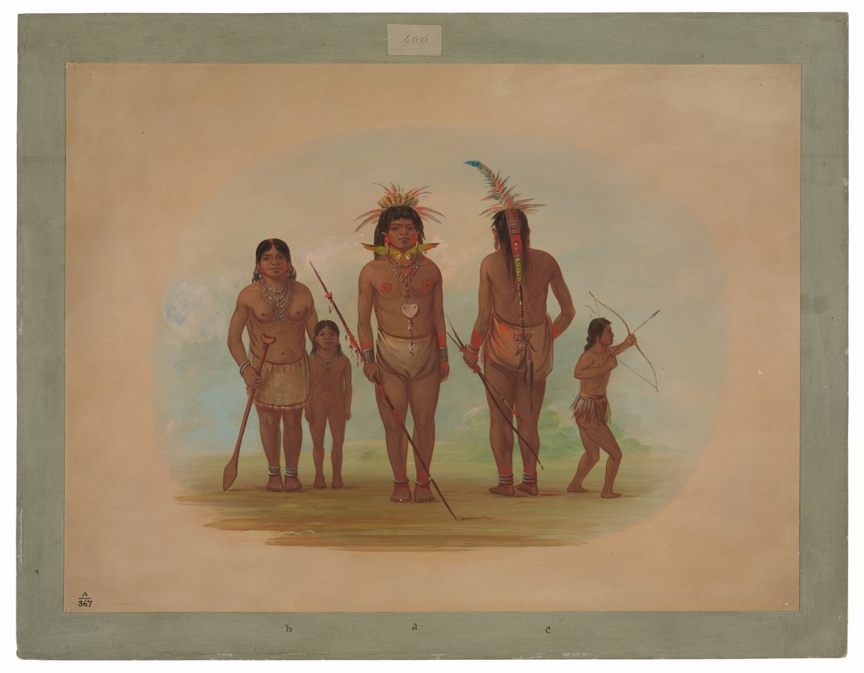 Five Iquito Indians by George Catlin
