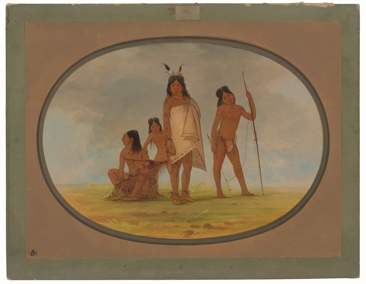 Four Flathead Indians by George Catlin