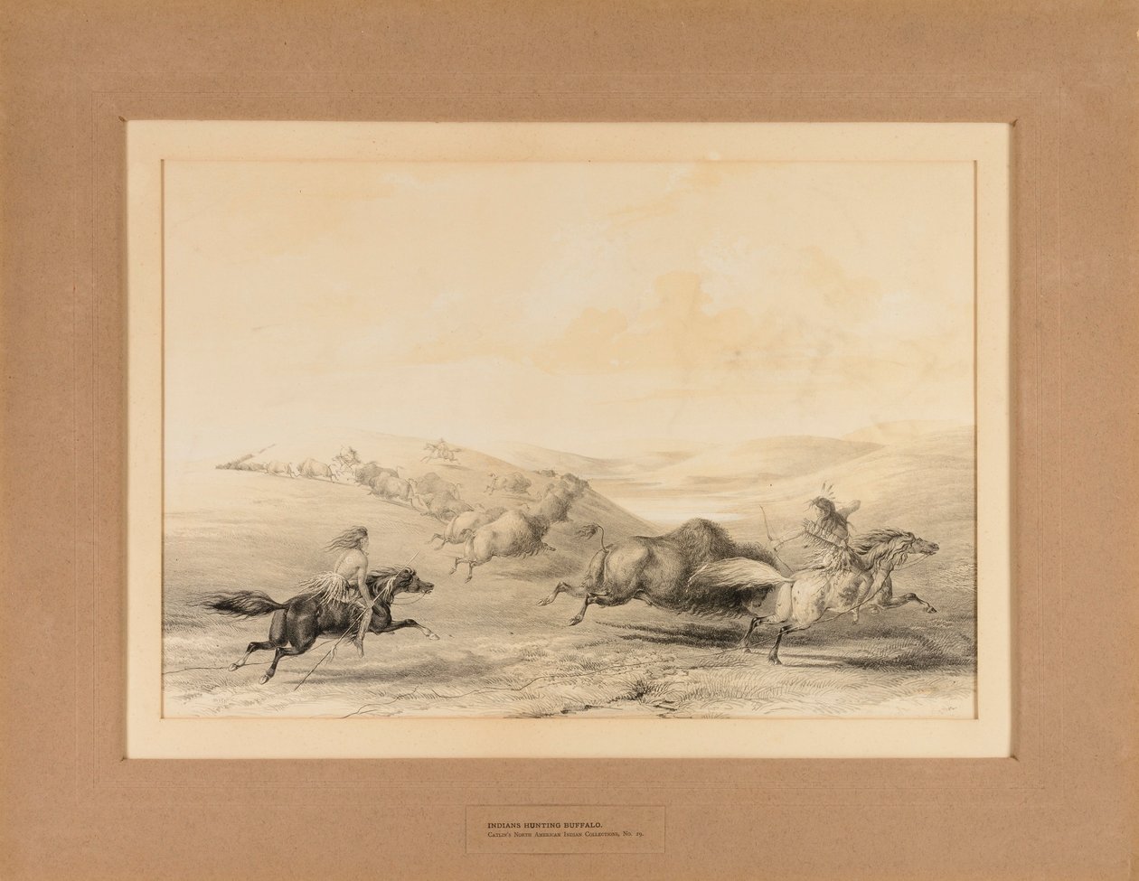 Indians Hunting Buffalo by George Catlin