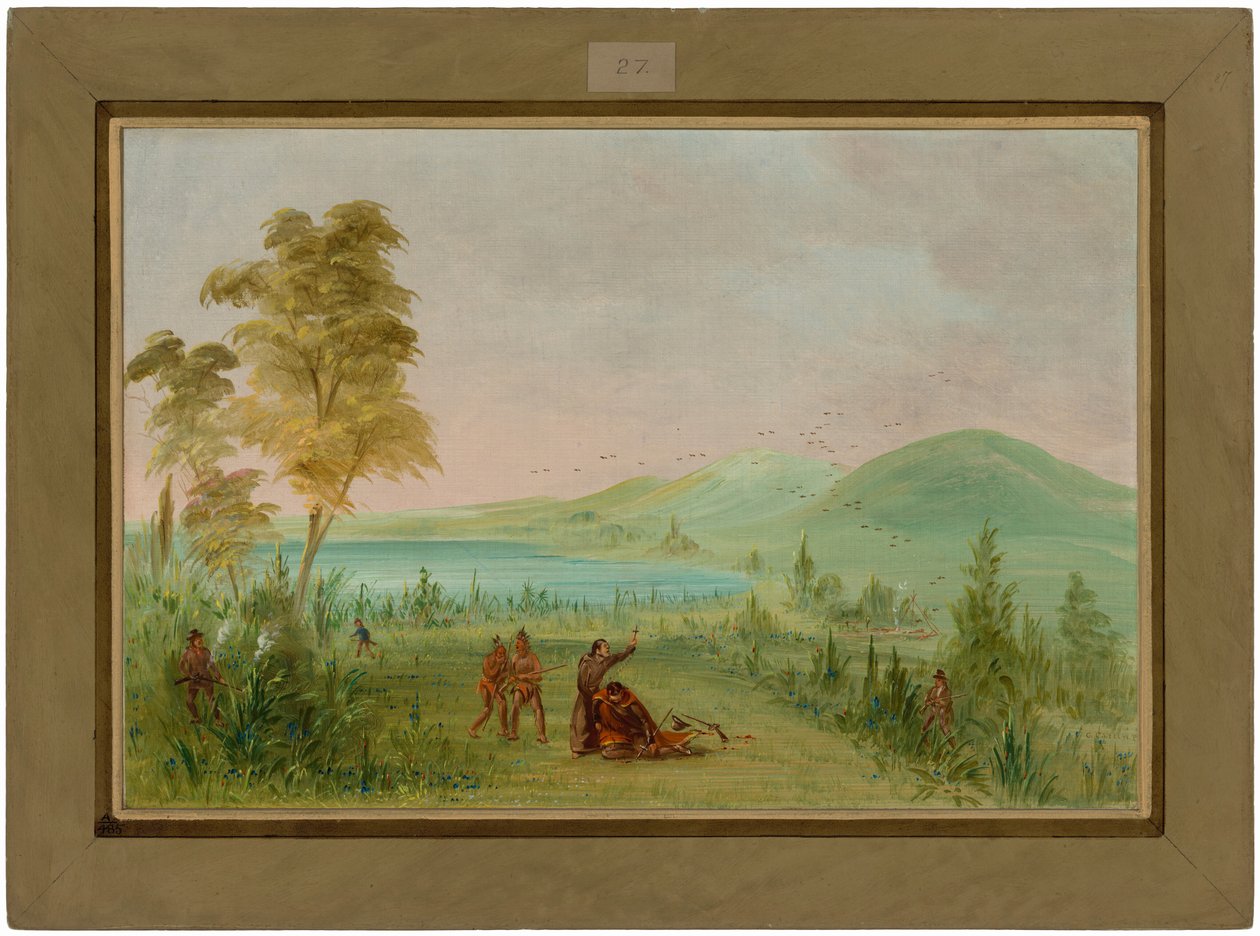 La Salle Assassinated by Duhaut. May 19, 1686 by George Catlin