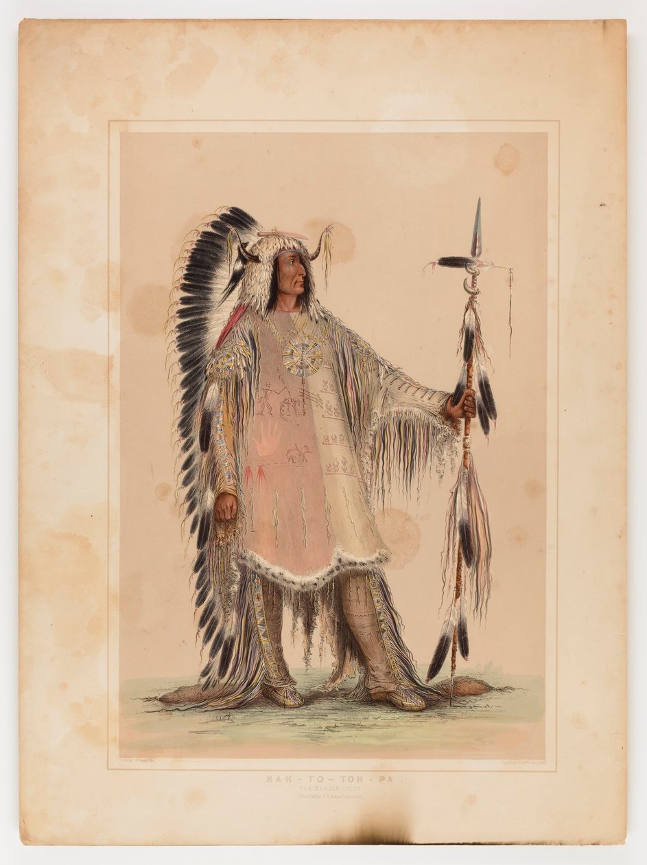 Mah-to-toh-pa, the Mandan Chief by George Catlin