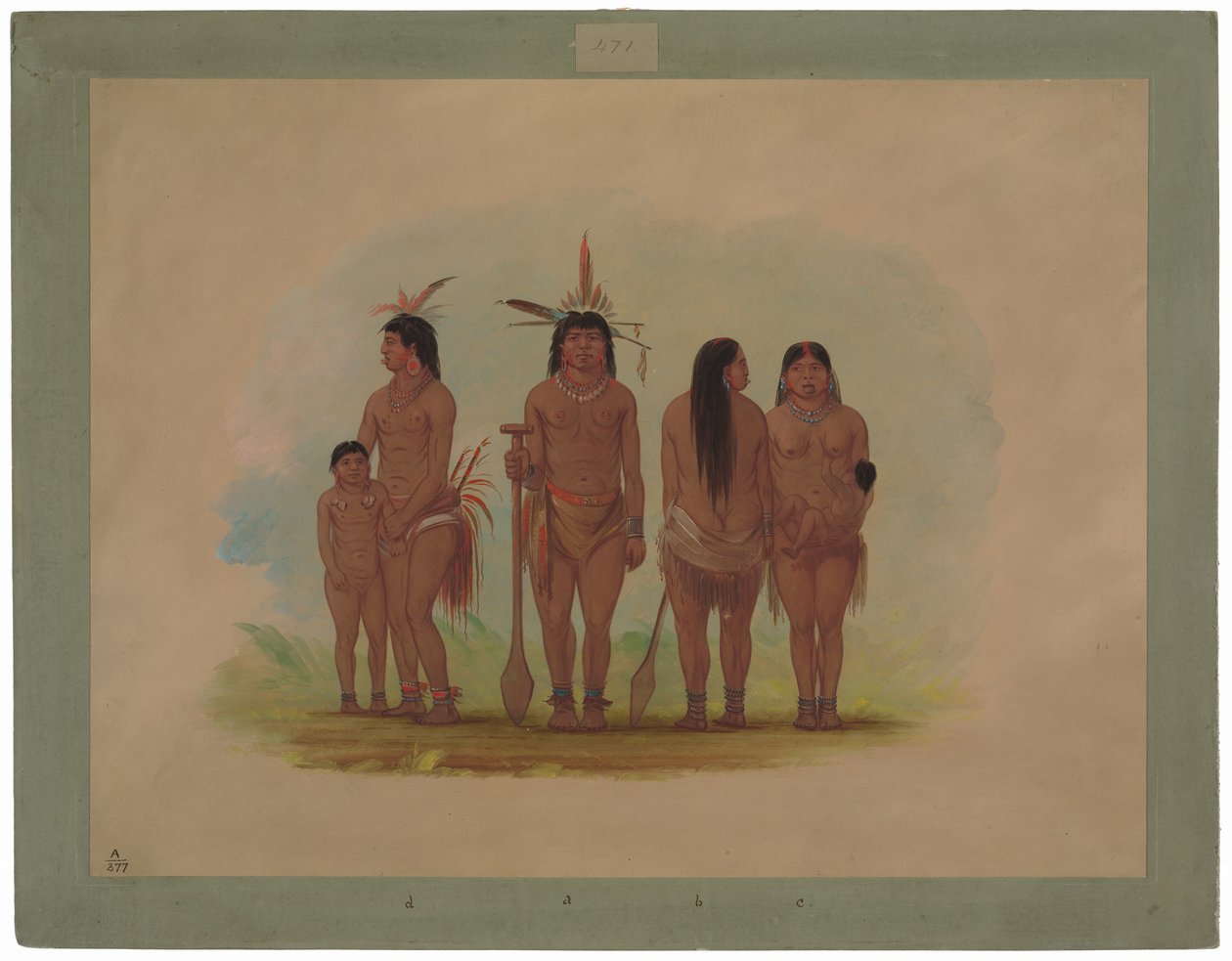 Members of the Payaguas Tribe by George Catlin