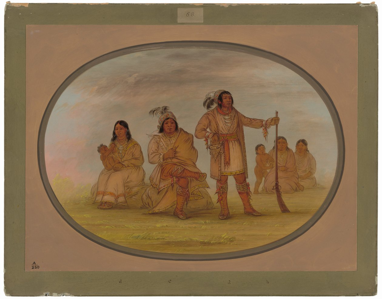 Osceola and Four Seminolee Indians by George Catlin