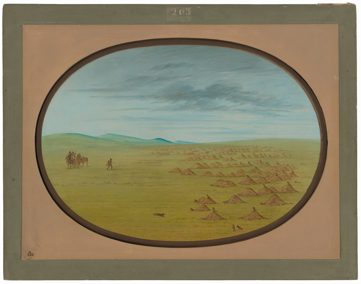 Prairie Dog Village by George Catlin