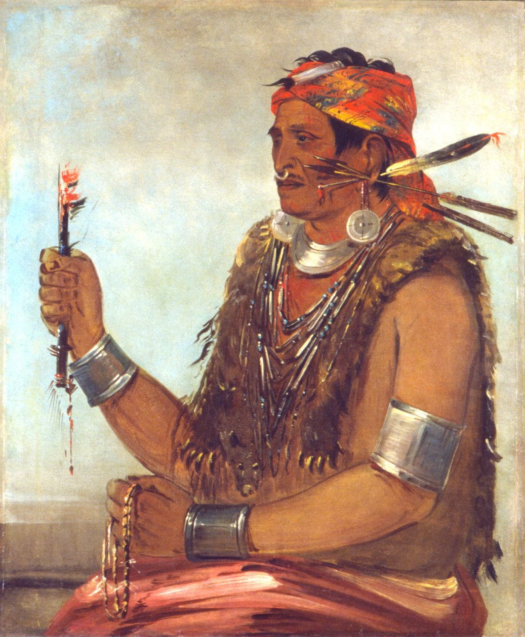 Ten-squat-a-way, The Open Door, Known as The Prophet, Brother of Tecumseh by George Catlin