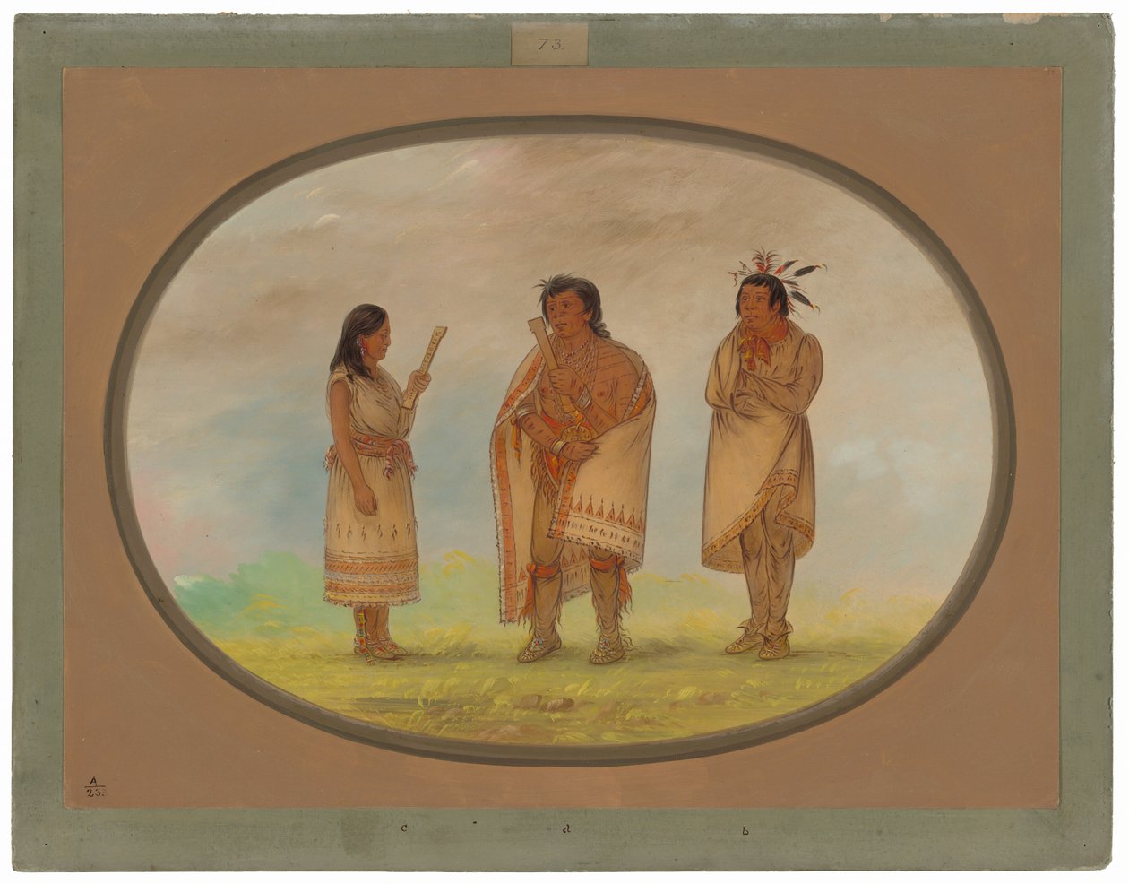 Three Potawatomi Indians by George Catlin