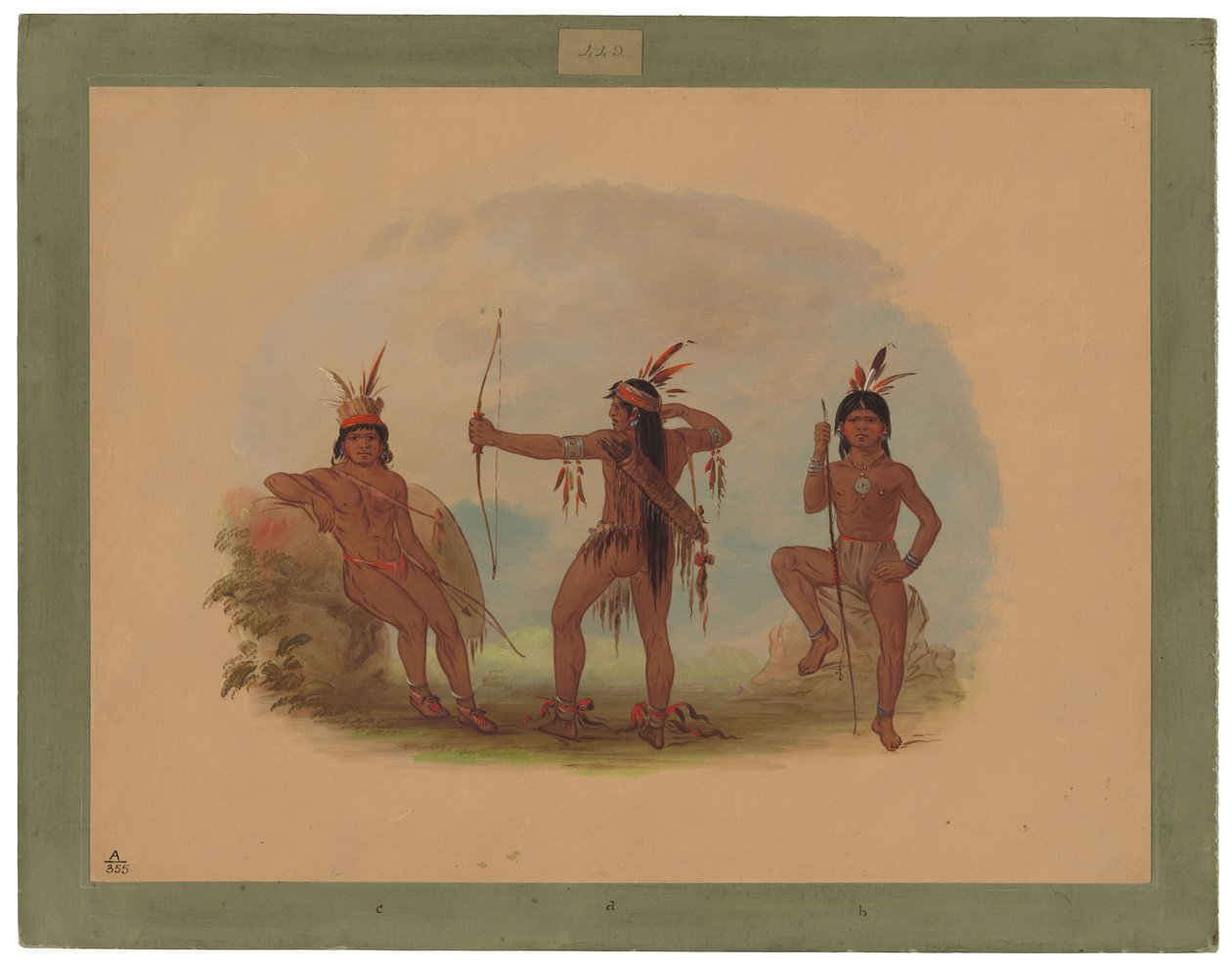 Three Woyaway Indians by George Catlin