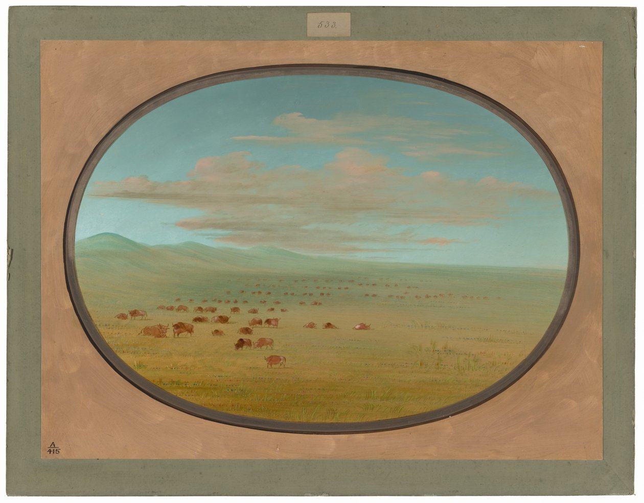 Wild Cattle Grazing on the Pampa del Sacramento by George Catlin
