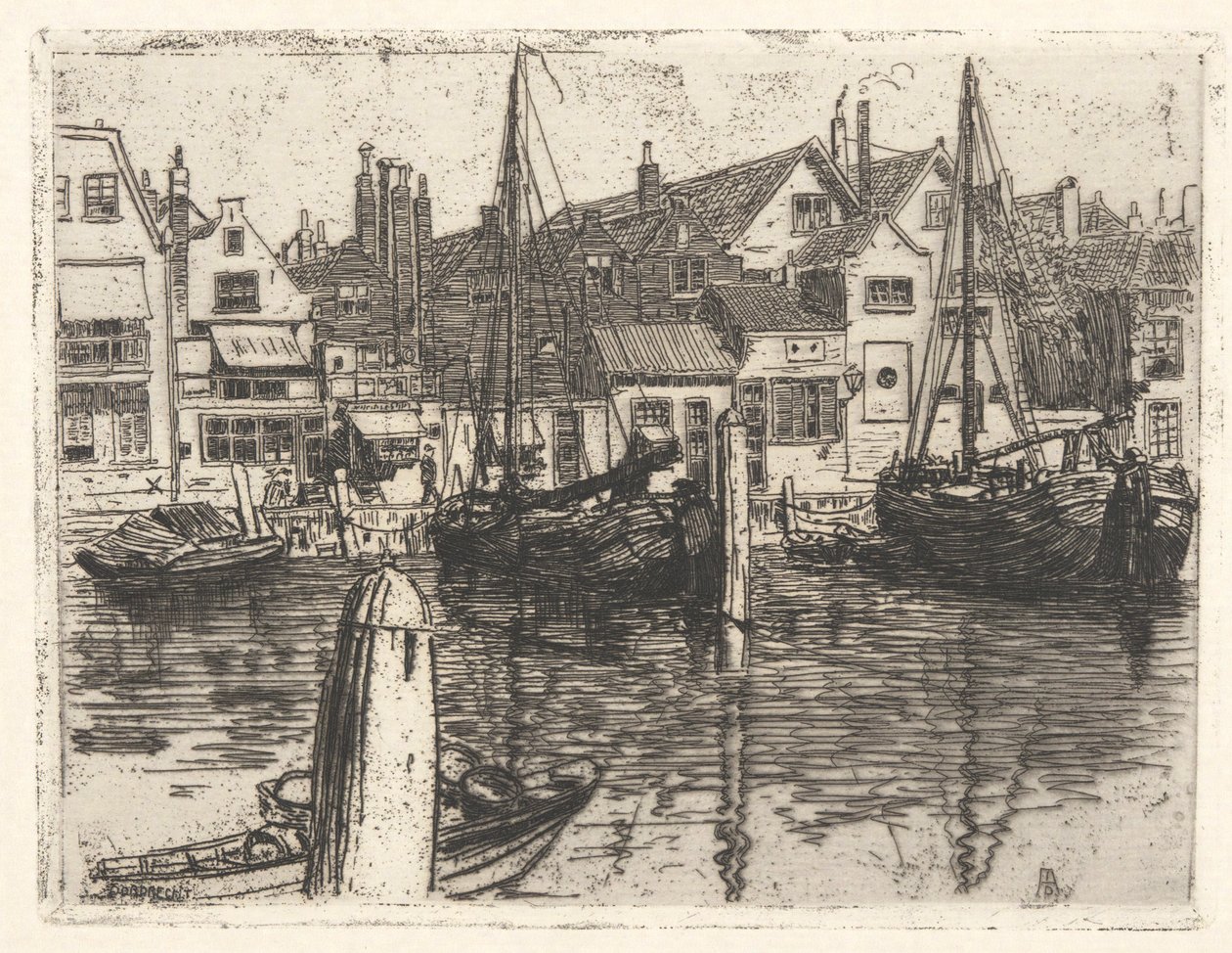 The Meuse at Dordrecht by George Charles Aid