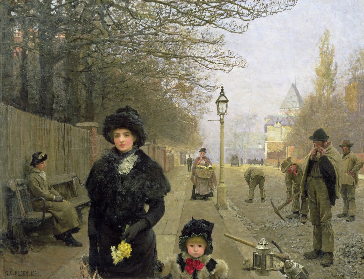 A Spring Morning, Haverstock Hill by George Clausen