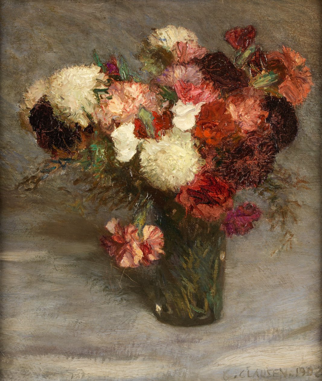 Pinks and Scabious by George Clausen