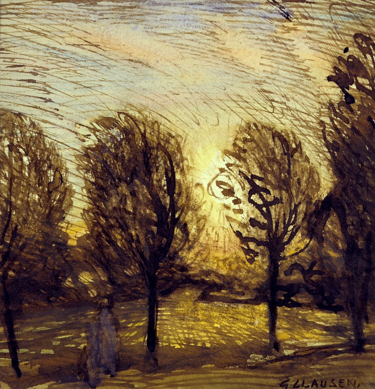 Untitled [Study of trees] by George Clausen