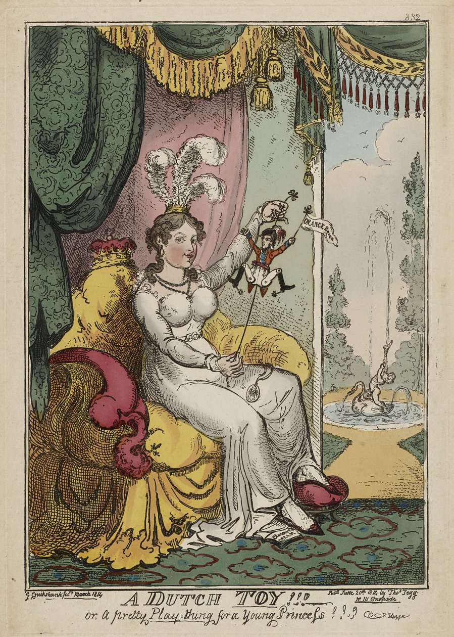 A Dutch Toy!!! or, A Pretty Play-thing for a Young Princess!!! Huzza, March 1814, Published June 20 by George Cruikshank