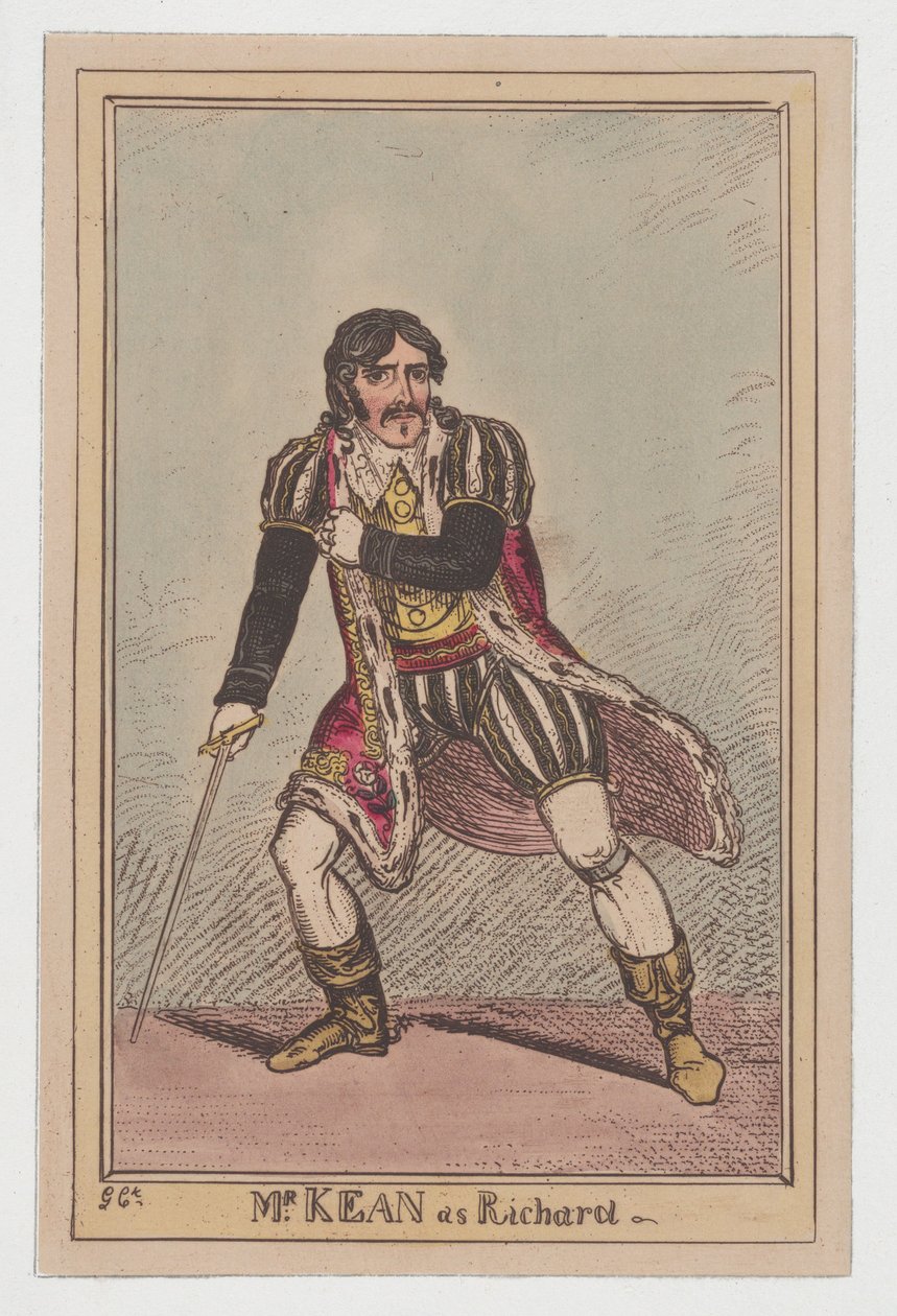 Edmund Kean as Richard III by George Cruikshank