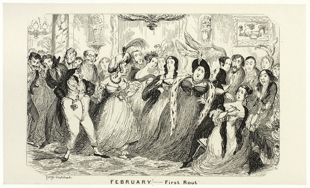 February - First Rout from George Cruikshank
