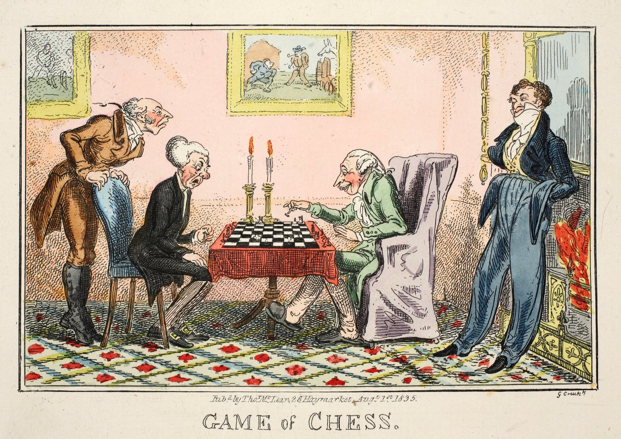 Game of Chess, Published by Thomas McLean, 1835 by George Cruikshank