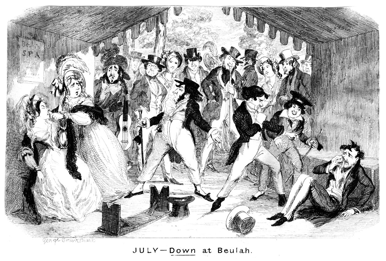 July - Down at Beulah, c1840s by George Cruikshank