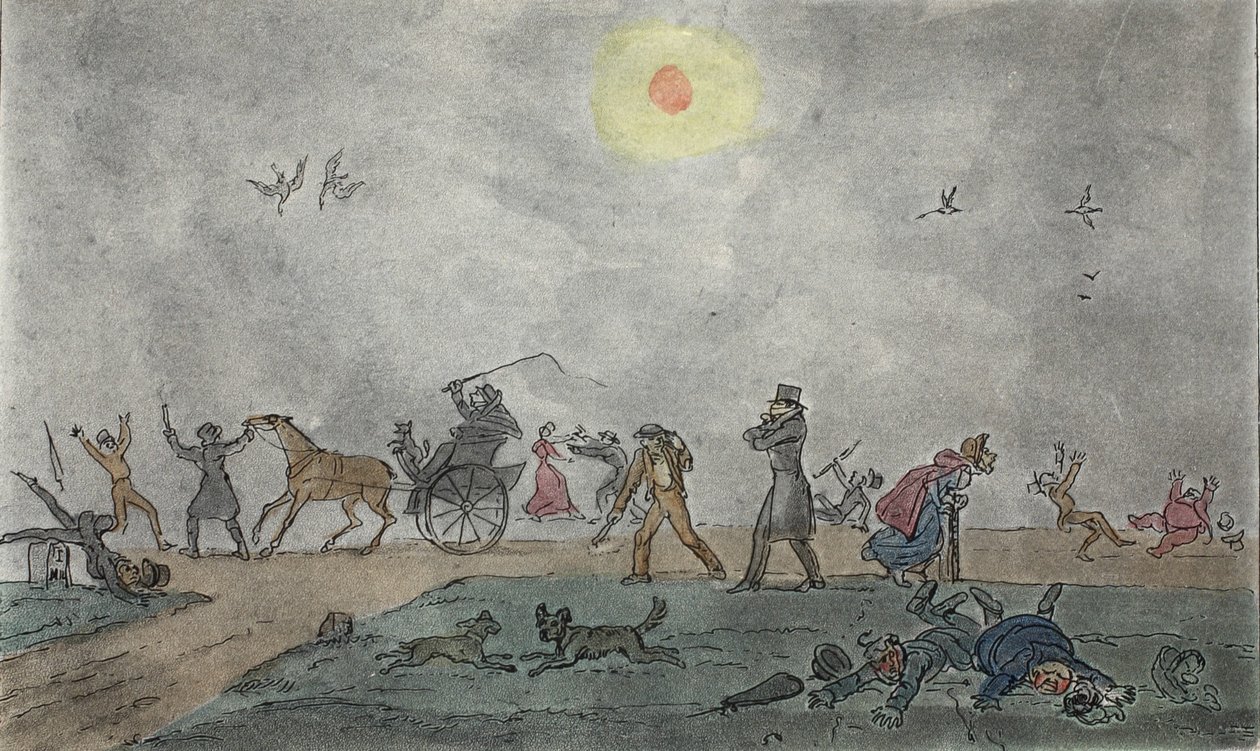 November - (Old Style) - Hover thro the Fog & Filthy Air, pub. 1835 by George Cruikshank