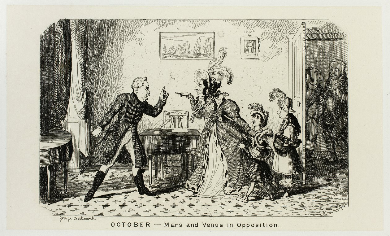October - Mars and Venus in Opposition from George Cruikshank