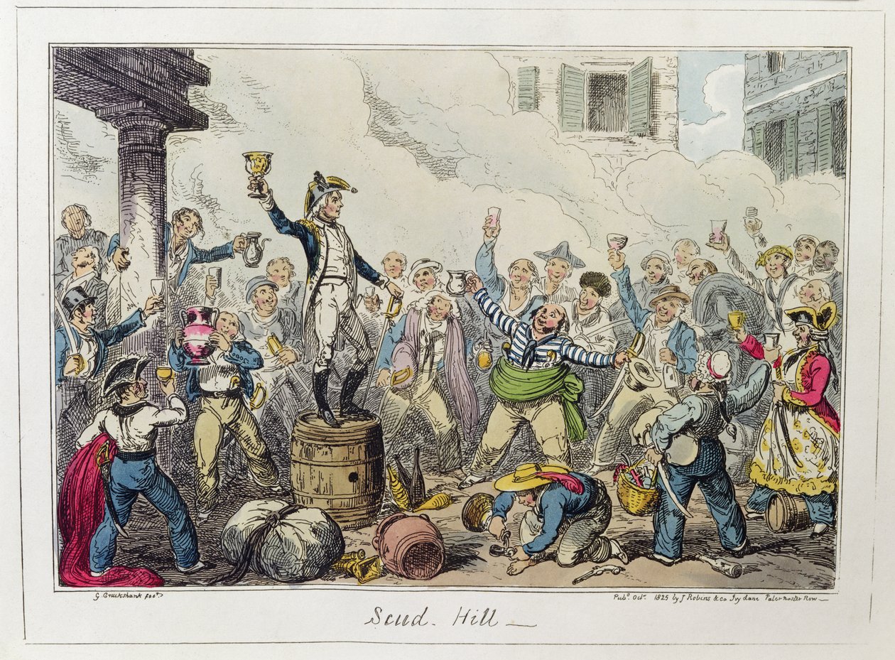 Scud Hill, published by James Robins and Co., October 1825 by George Cruikshank
