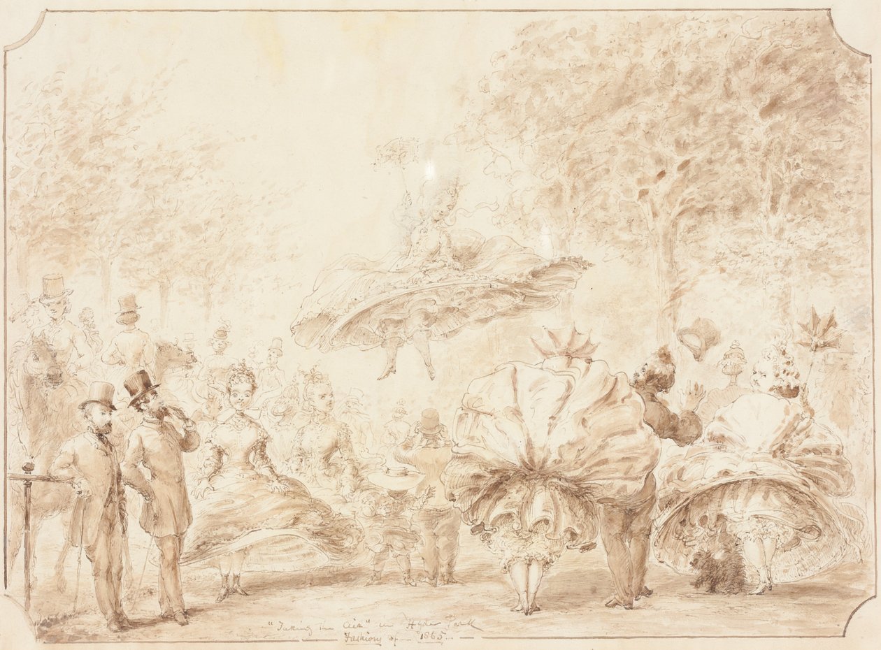 Taking the Air in Hyde Park by George Cruikshank