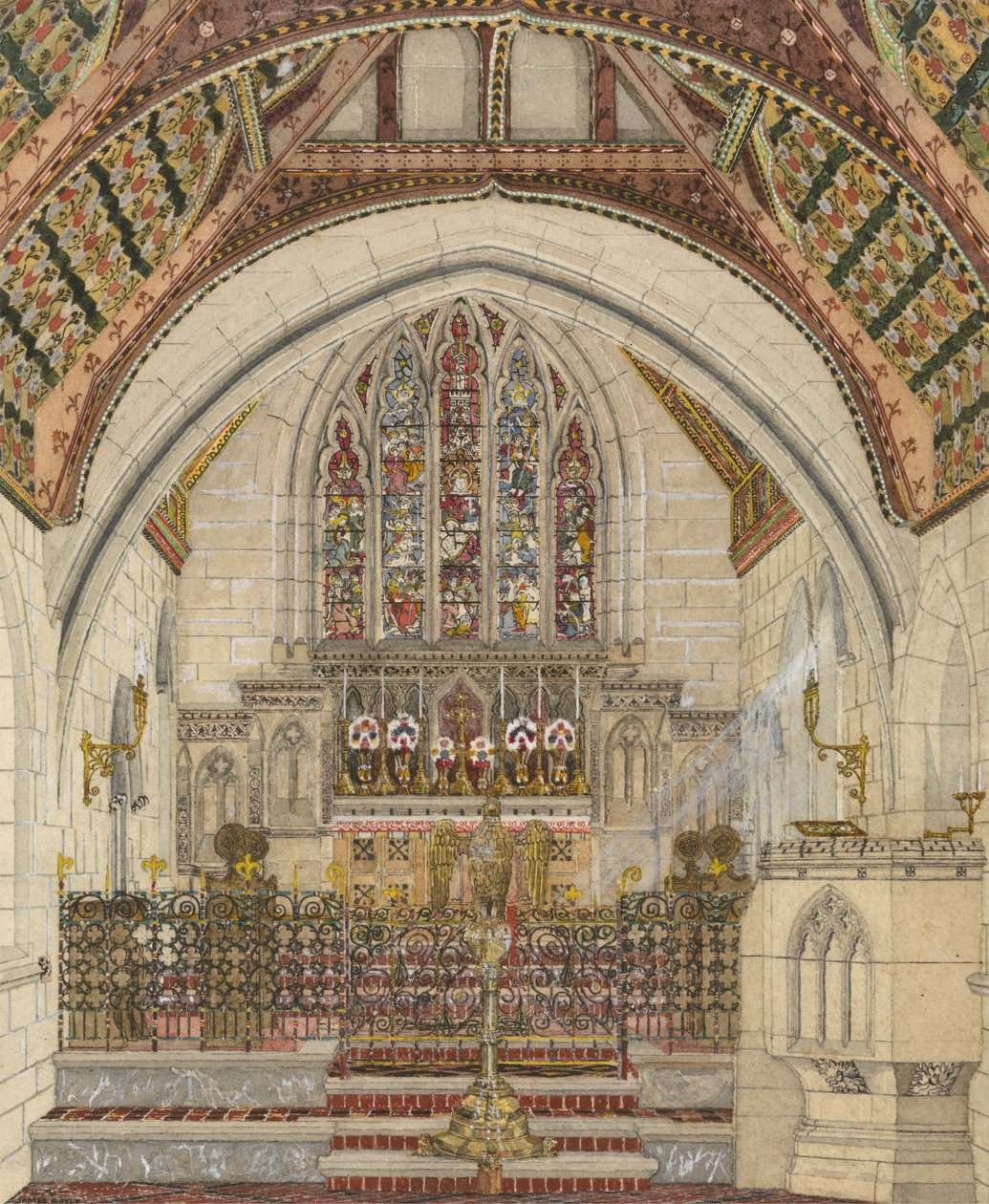 Design for Polychromatic Decoration of a Church by George Edmund Street