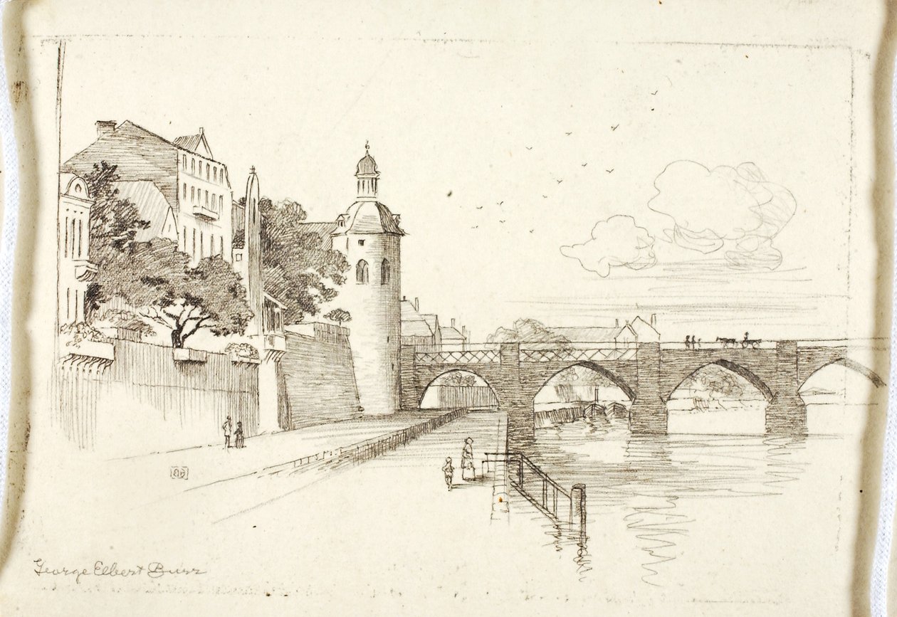 Untitled (Old Bridge over Mosel) by George Elbert Burr