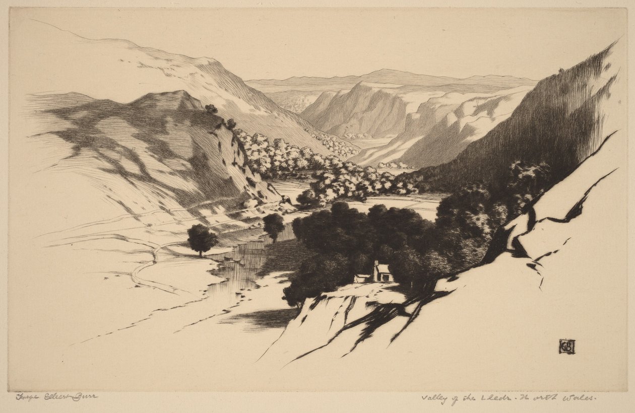 Valley of the Lledr, North Wales (no. 1) by George Elbert Burr