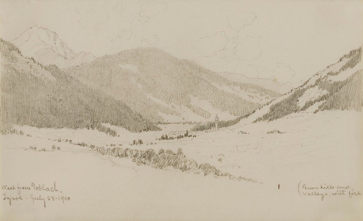 West from Toblach, Tyrol by George Elbert Burr