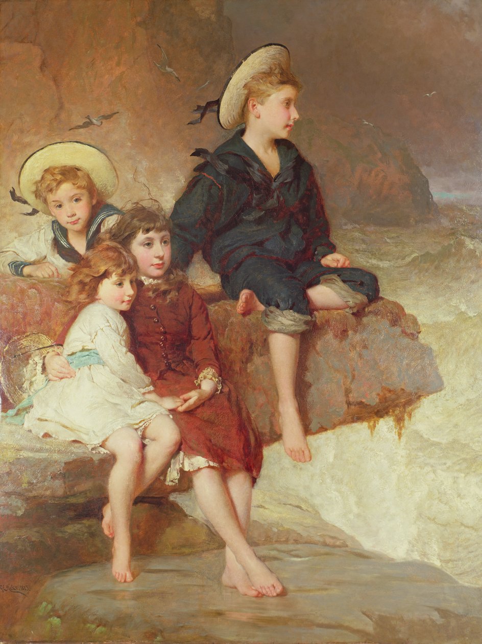 The Children of Sir Hussey Vivian at the Seaside by George Elgar Hicks