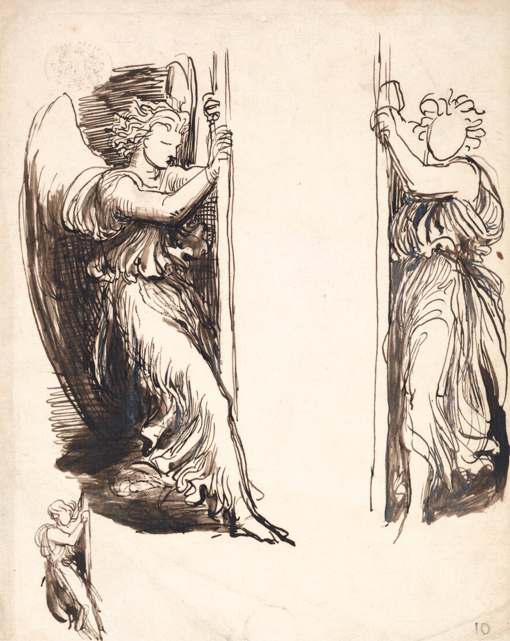 Studies for the Angels in The Court of Death by George Frederic Watts
