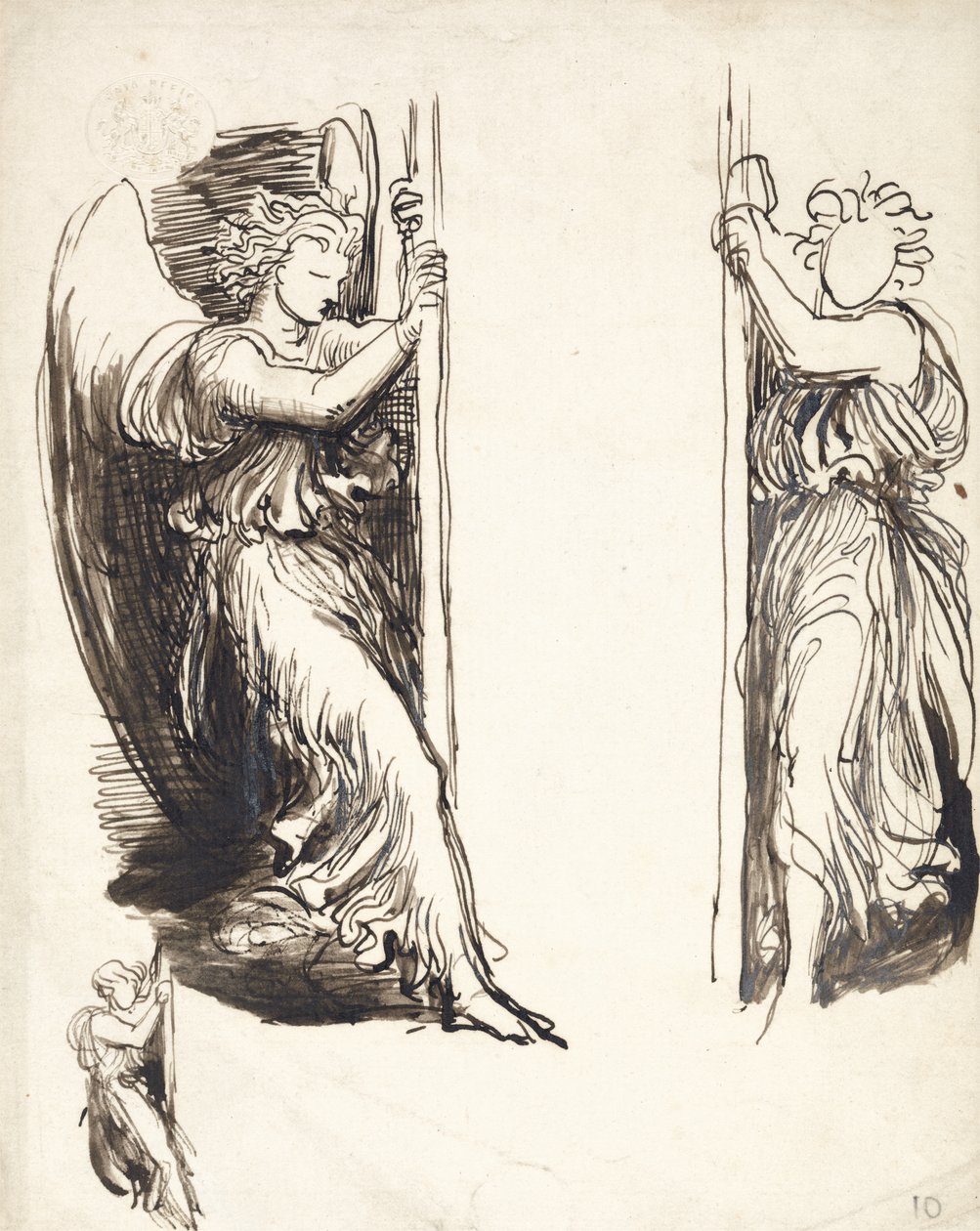 Studies for Angels in The Court of Death by George Frederick Watts
