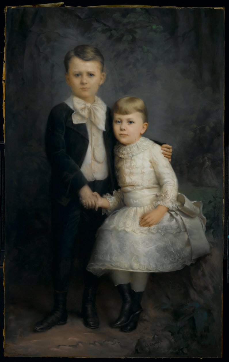Portrait of Two Children, 1891 by George Gerhard