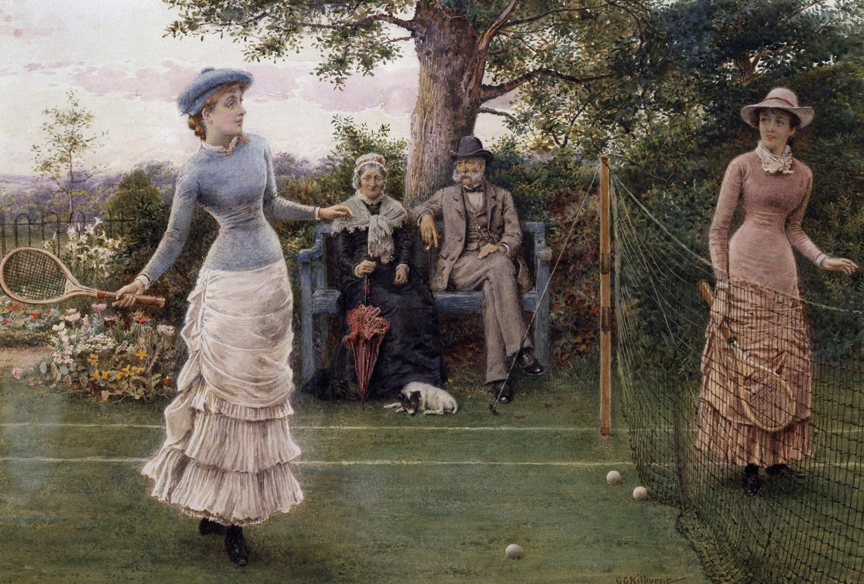 Game of Tennis by George Goodwin Kilburne
